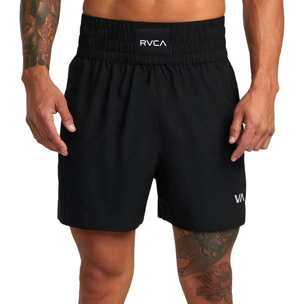 RVCA Yogger Boxing Shorts Black Front