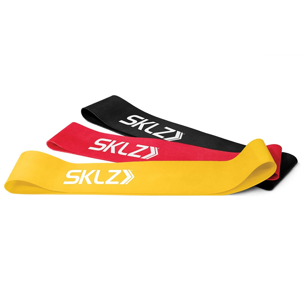 SKLZ Mini Bands 3 Pack Yellow Red Black