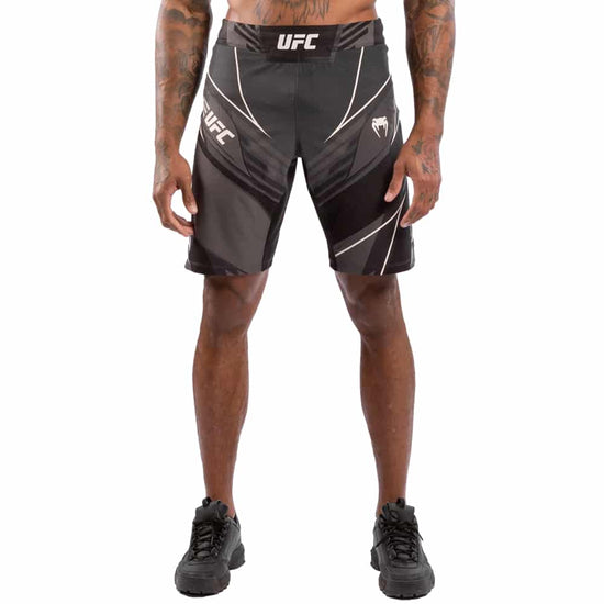 Load image into Gallery viewer, UFC Venum Authentic Fight Night Shorts - Long Fit Black Front
