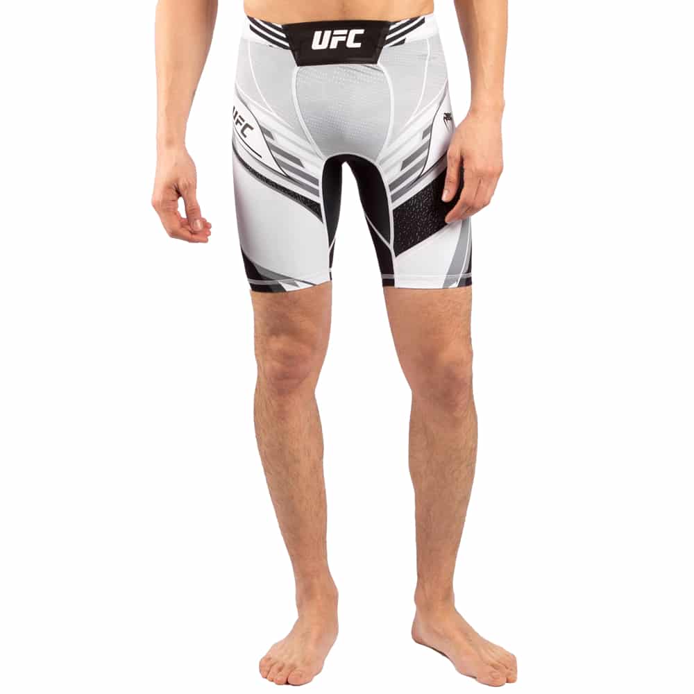 UFC Venum Authentic Fight Night Vale Tudo Shorts - Long Fit White Front
