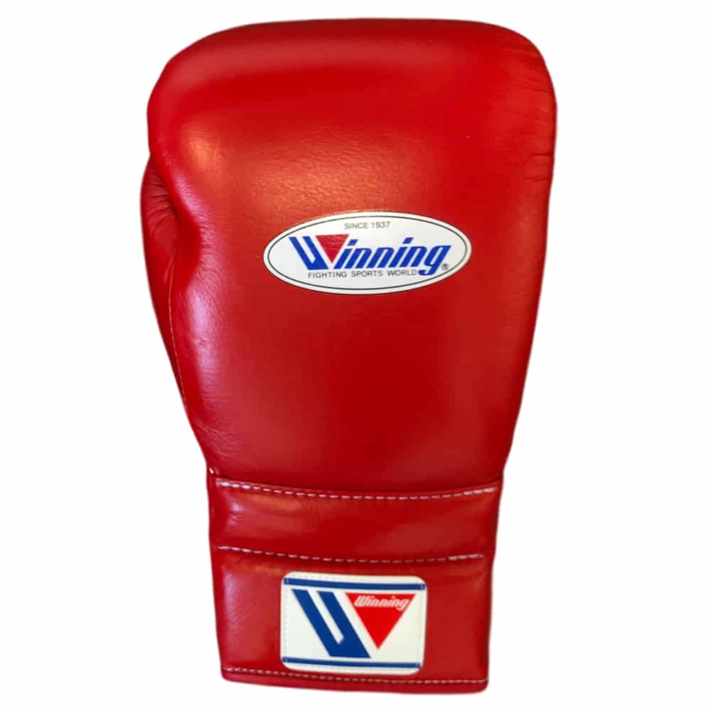 Winning MS- Lace Up Boxing Gloves Red Top